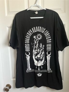 NWOT Barns Courtney Audentis Fortuna T-Shirt Tee Tultex Black XL Men music band